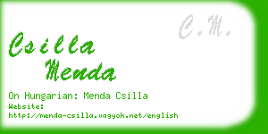 csilla menda business card